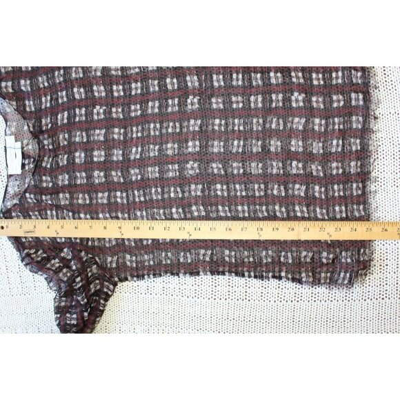 Altuzarra 100% silk sheer Women's Blouse Size 36/ Medium Stripped top Italy - Picture 3 of 9